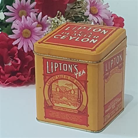 antique lipton tea tins